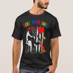 Camiseta Free Mãe Hugs Mamasaurus Dino Rainbow Rex Ally Lgb