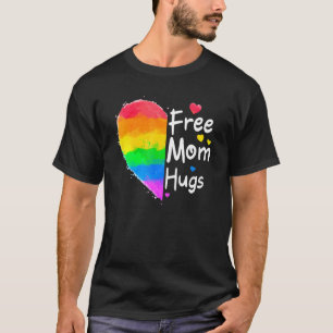 Camiseta Free Mãe Hugs Orgulho gay Lgbt Daisy Rainbow Flowe