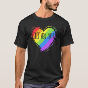 Camiseta Free Mãe Hugs Orgulho gay Rainbow Heart Transgende