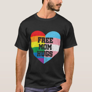 Camiseta Free Mãe Hugs Orgulho gay Transgender Rainbow Flag