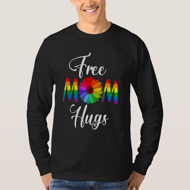 Camiseta Free Mãe Hugs Pride Lgbt (Frente)