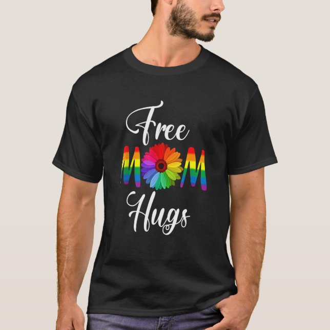 Camiseta Free Mãe Hugs Pride Lgbt (Frente)