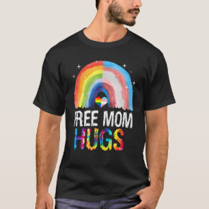 Camiseta Free Mãe Hugs Rainbow Lgbt Pride Tie Dye