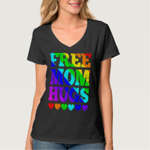 Camiseta Free Mãe Hugs Rainbow Orgulho gay Lgbt Lésbica Vin