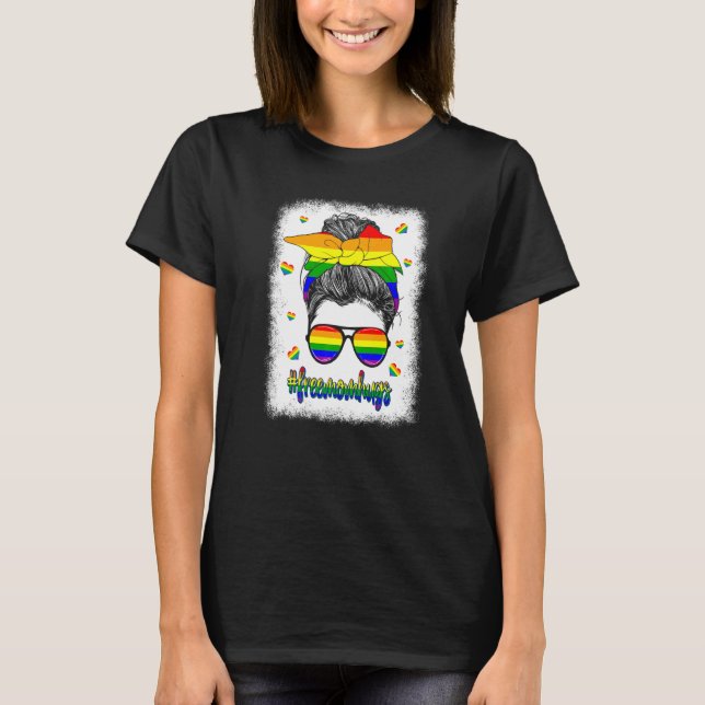 Camiseta Free Mom Hugs Lgbt Pride (Frente)