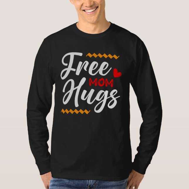 Camiseta Free Mom Hugs LGBT Transgender Bisexual Pride Mont (Frente)
