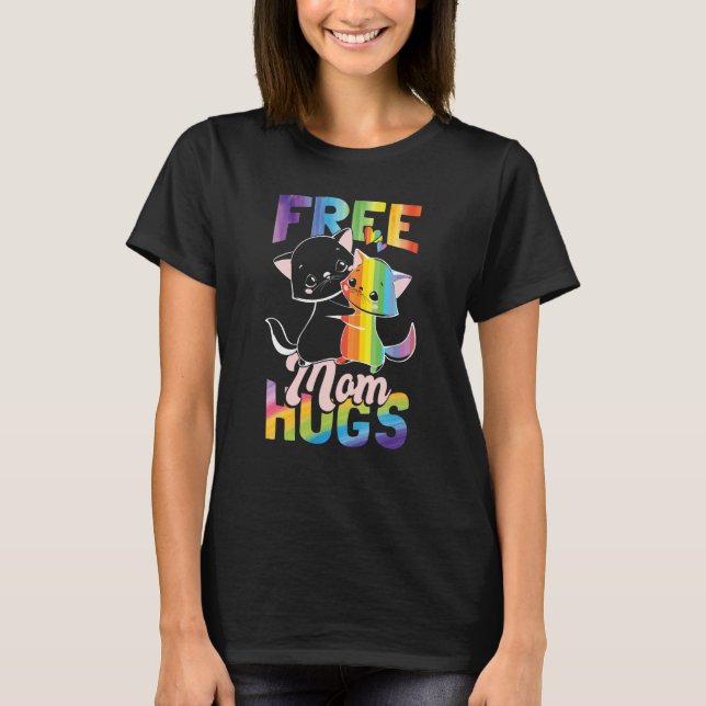 Camiseta Free Mom Hugs Pride Month LGBT Mom (Frente)