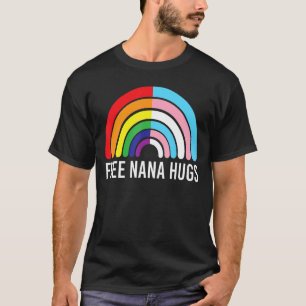 Camiseta Free Nana Hugs Rainbow Transgender Flag Lgbtq Gay