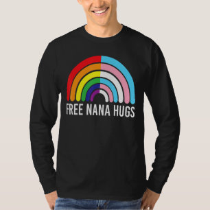 Camiseta Free Nana Hugs Rainbow Transgender Flag Lgbtq Gay