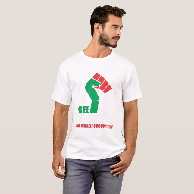Camiseta Free Palestine End Israelense Occupation T-Shirt (Frente Completa)