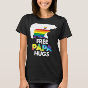 Camiseta Free Papa Hugs Rainbow Bear Lgbt Pride Gay Lesbian