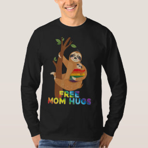 Camiseta Free Papa Hugs Rainbow Sloth Lgbt Pride Gay Lesbia