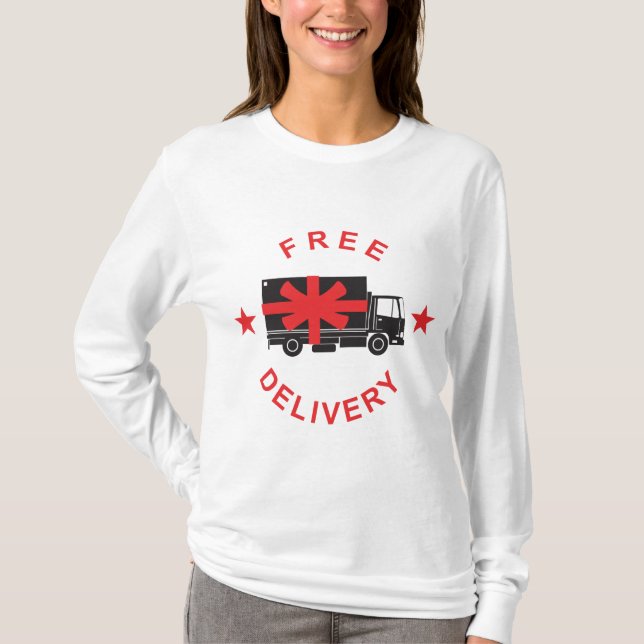 Camiseta Free Shipping Delivery Truck (Frente)