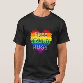 Camiseta Free Sibling Hugs Gay Pride LGTB 1