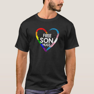 Camiseta Free Son Hugs Lgbt Q Arco-Íris E Bandeira Transgên