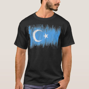 CAMISETA FREE THE UYGHURS UIGHUR FLAG EAST TURKESTAN XINJIA
