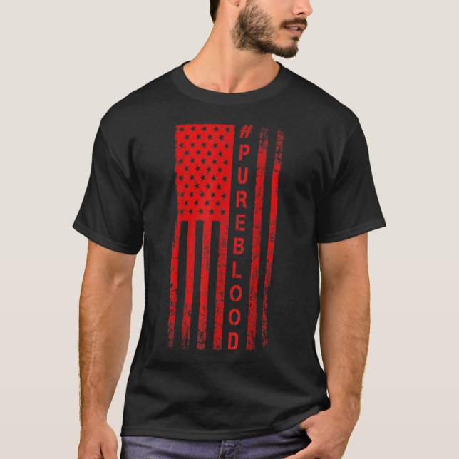 Camiseta Free USA American Flag Desert Digital PUREBLOOD Pu (Frente)