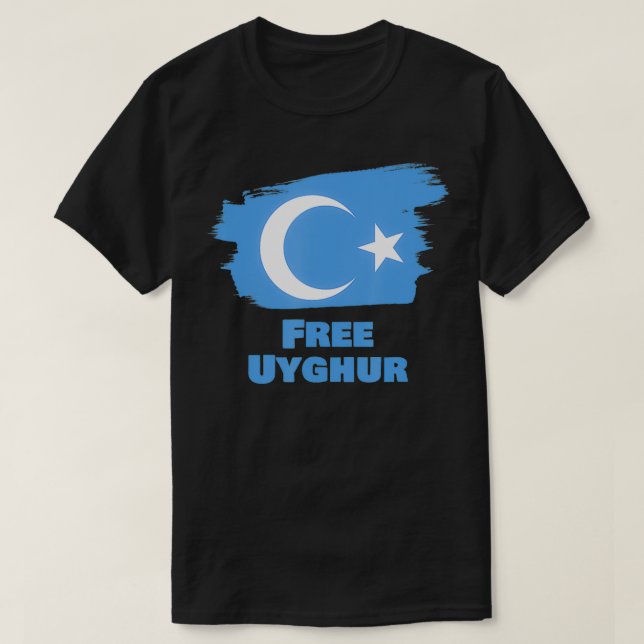 Camiseta Free Uyghur  China Uighurs Uigurs Uygurs  (Frente do Design)
