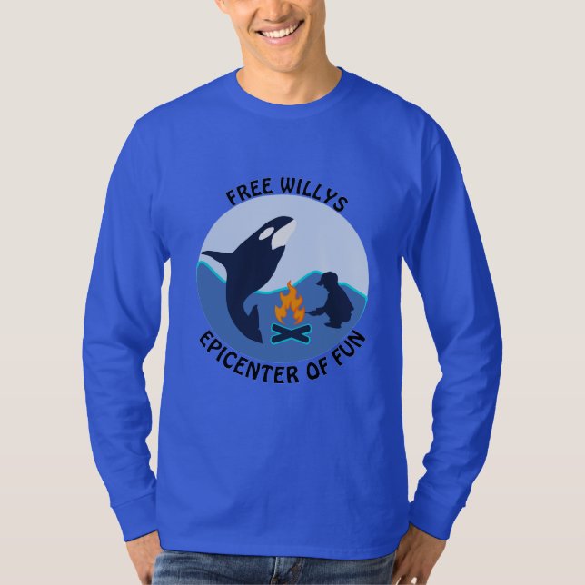 Camiseta Free Willy Blue Whale got nothing on Orca LS (Frente)