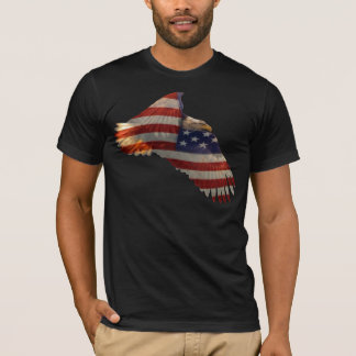 Camiseta FREEDD BALD EAGLE E US FLAG Mens Roupa