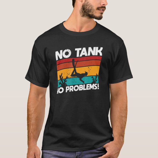 Camiseta Freediver no tank no problems freediving dive (Frente)