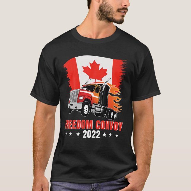 Camiseta Freedman 2022 EUA Canadá Caminhão de Caminhoneiros (Frente)