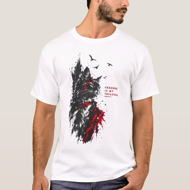 Camiseta Freedom Cat (Frente)