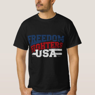 Camiseta Freedom Fighters USA Patriotic T Shirt - Americano