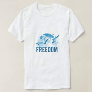 Camiseta Freedom Flying Birds T-Shirt – Inspirational Natur