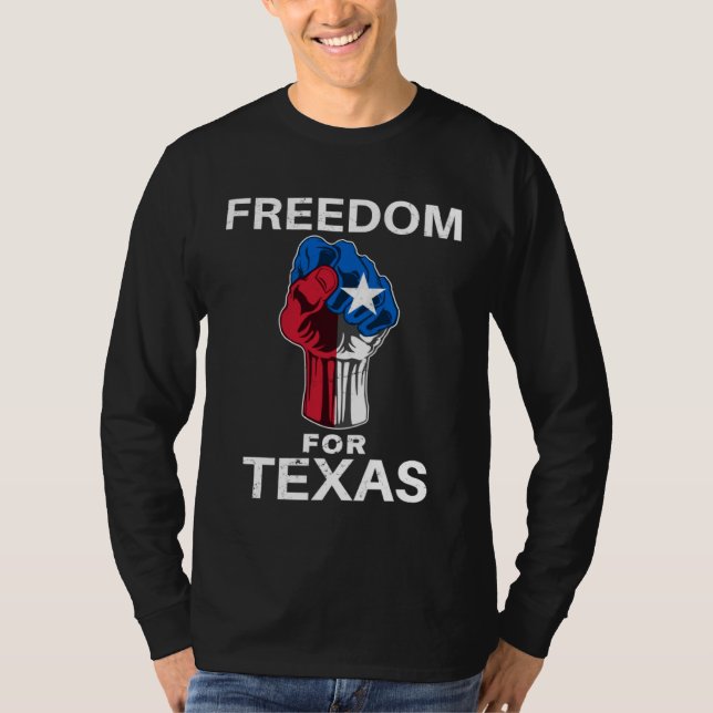 Camiseta Freedom for Texas Texan Pride Fist (Frente)