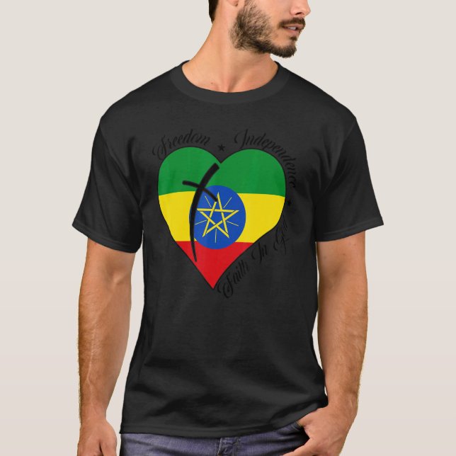 Camiseta Freedom Independence Faith In God   Christian Ethi (Frente)