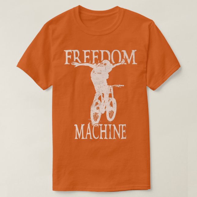Camiseta Freedom Machine Biking Biker Cycle   (Frente do Design)