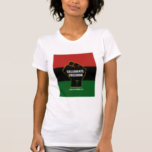 Camiseta FREEDOM Pan-Africano Cristão da Décima Sétima Cami