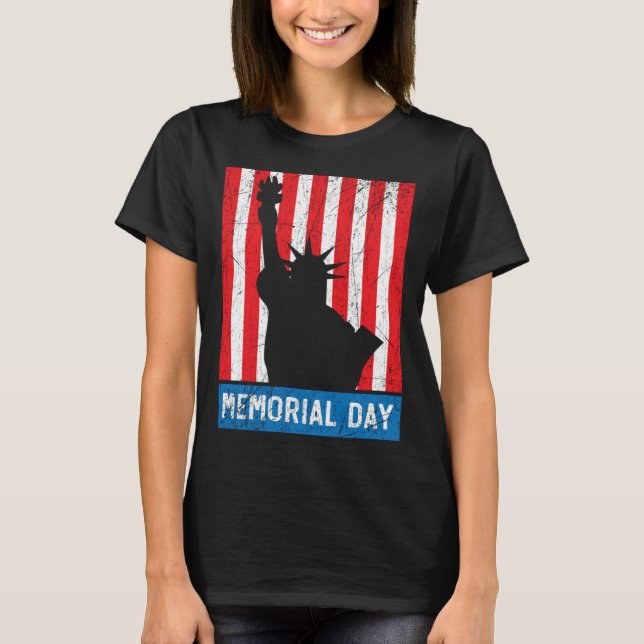 Camiseta Freedom Patriotic Veteran USA Flag American Memori (Frente)