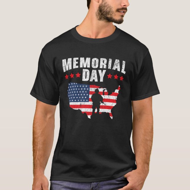 Camiseta Freedom Patriotic Veteran USA Flag American Memori (Frente)