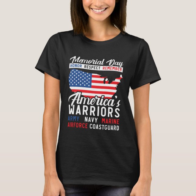 Camiseta Freedom Patriotic Veteran USA Flag American Memori (Frente)