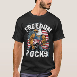 Camiseta Freedom Rocks Patriotic USA T-Shirt