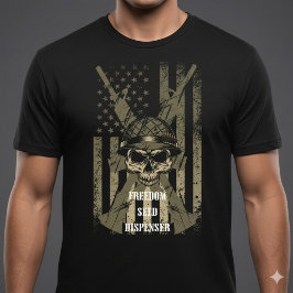 Camiseta Freedom Seed Dispenser Patriotic Skull T-Shirt