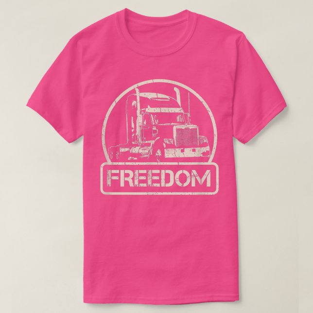 CAMISETA FREEDOM TRUCK CONVOY TRUCKER PROTEST DESIGN BLOCKA (Frente do Design)