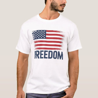 Camiseta Freedom USA Flag American Freedom T-Shirt