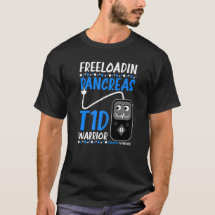 Camiseta Freeloadin Pancreas Tipo 1 Guerreiro Insulina Bomb