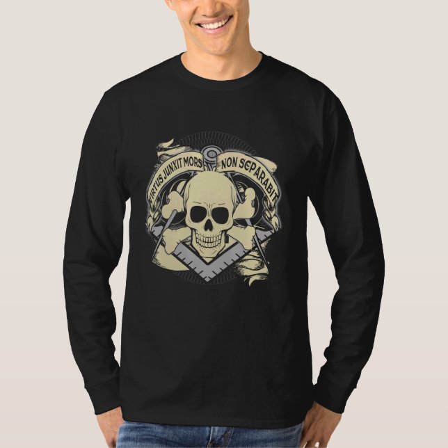 Camiseta Freemason Lodge Masonic Skull Masonry Master Mason (Frente)