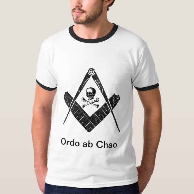 Camiseta Freemason "ordem fora do caos " (Frente)