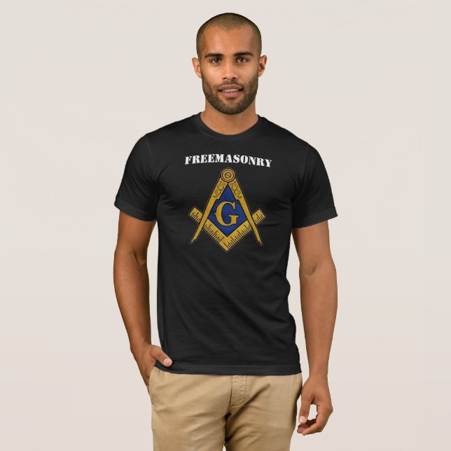 Camiseta Freemasonry Masonry Compass e Square Masonic (Frente Completa)
