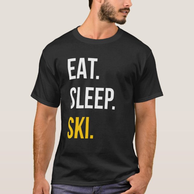 Camiseta Freeride Ski Snowboard Divertida Come Esqui Do Son (Frente)