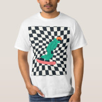 Freeride Snowboarder Em Traje Verde Verificado