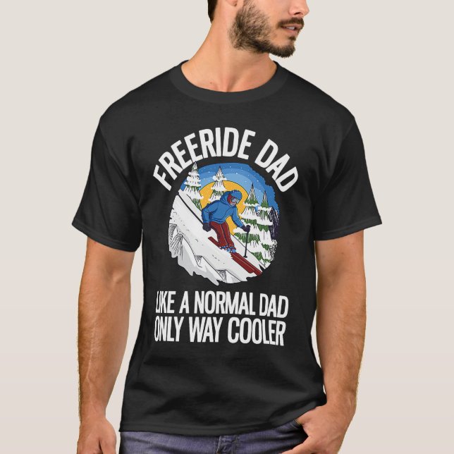 Camiseta Freeriding Alpine Skiing Freeride Dad  1 (Frente)