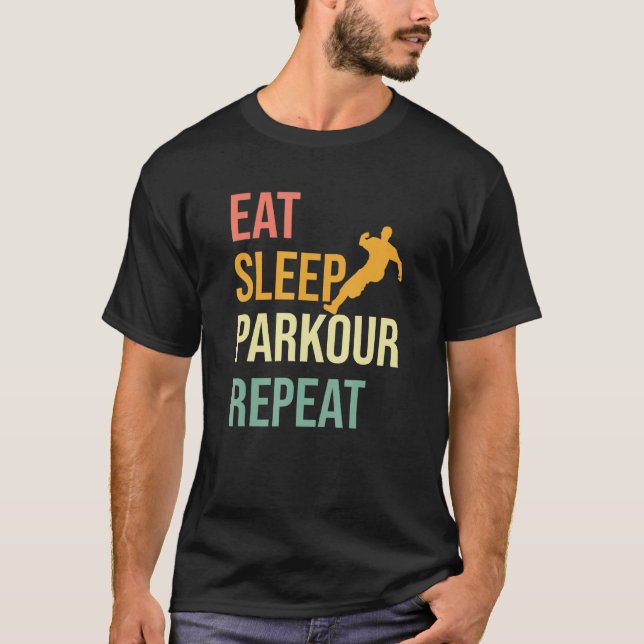 Camiseta Freerunner Coma Dormir Parkour Repete Esporte (Frente)