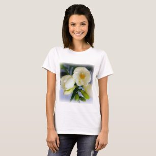 Camiseta freesia amarela branca