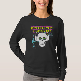 Camiseta Freestyle Para Sempre Caveira com Fone de Ouvido T